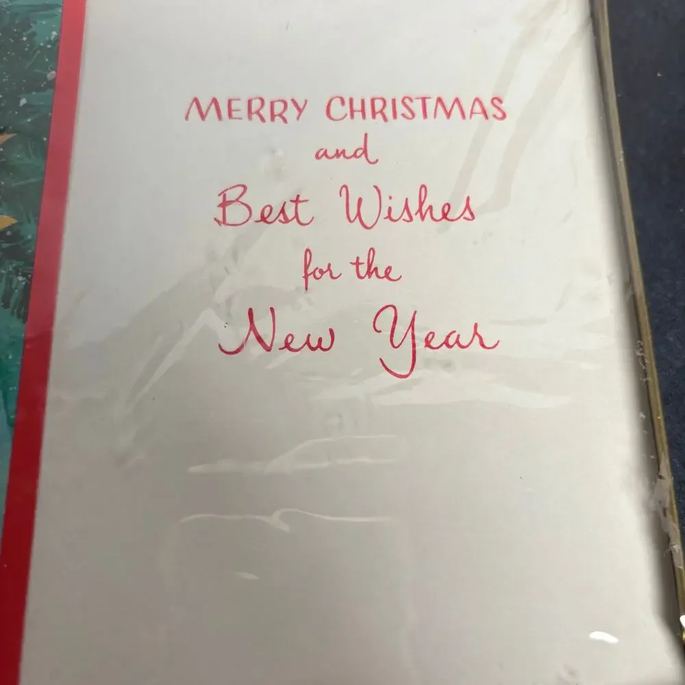 Vintage Sealed Box Of Carrington Christmas Cards Bells and Holly, Set of 20